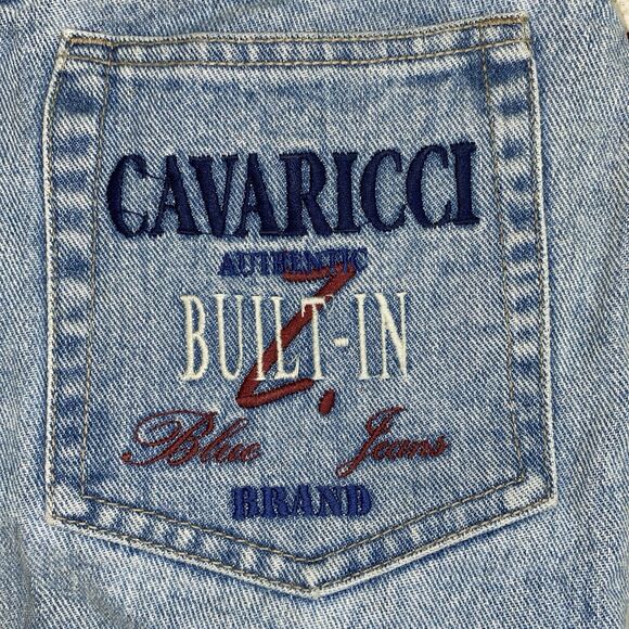 Z. Cavaricci VTG Sz 26 High Waist Embroidered Denim Shorts 100% Cotton 90s Mom - Picture 10 of 11